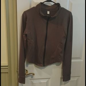 Amazon cropped tight zipper jacket